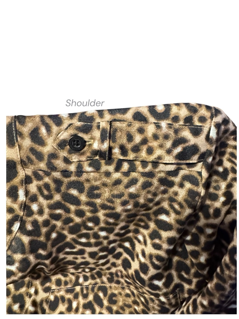 Women's Calvin Klein Leopard Print button front Blouse 1x nwt - Picture 5 of 6